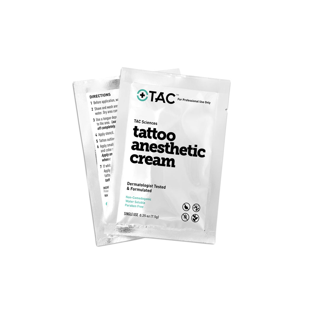 Tattoo Anesthetic Cream (Single Use Packets) - TAC Sciences